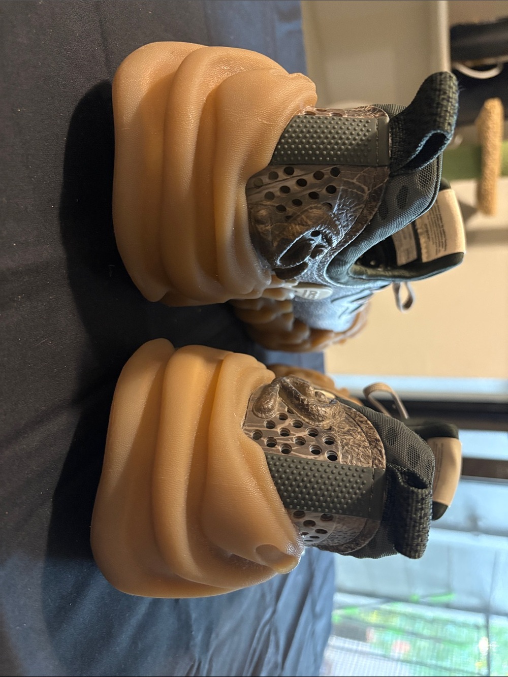 CROCS Bubble-Sole Sneakers in Olive Green and Gum - Picture 2 of 12